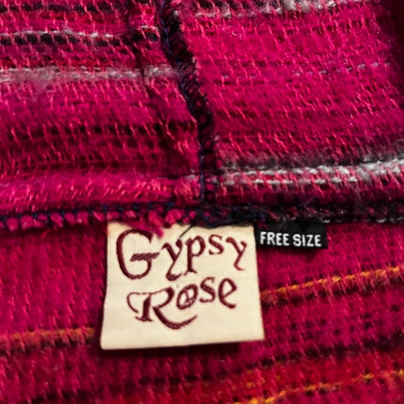 Hooded colorful poncho with hood - Picture 5 of 5